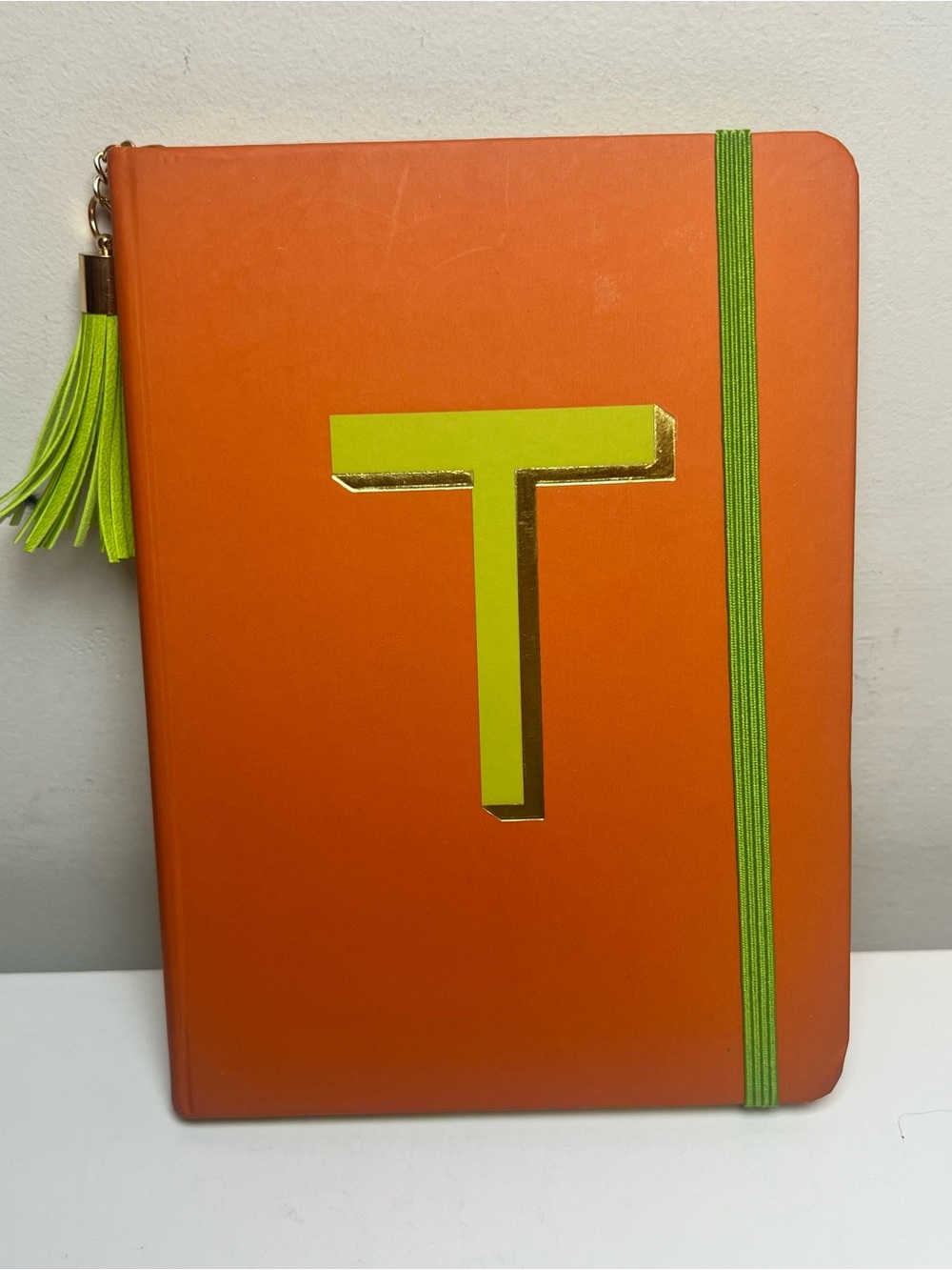 Opalhouse Orange ‘T’ Notebook with Lime Accents